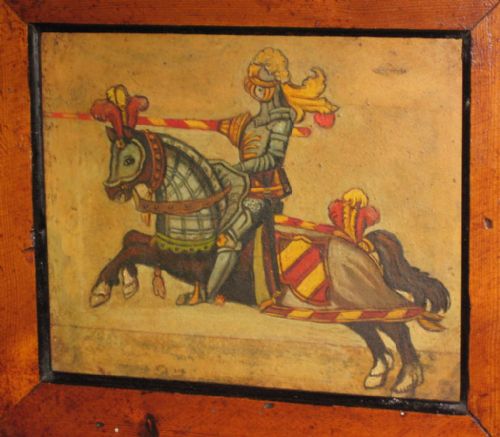 GOTHIC REVIVAL OIL OF A KNIGHT - ADDITIONAL PHOTO 2