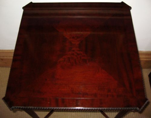 QUALITY CHIPPENDALE REVIVAL MAHOGANY LAMP TABLE - ADDITIONAL PHOTO 1