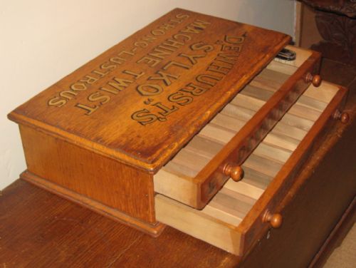DEWHURST'S 'SYLKO' OAK COTTON BOX - ADDITIONAL PHOTO 9
