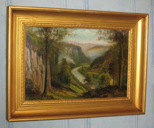 oil of dovedale by willispryce - CATEGORY: ANTIQUE ART - DATED 1920