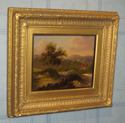 oil landscape by george morris senior - CATEGORY: ANTIQUE ART - DATED 1860