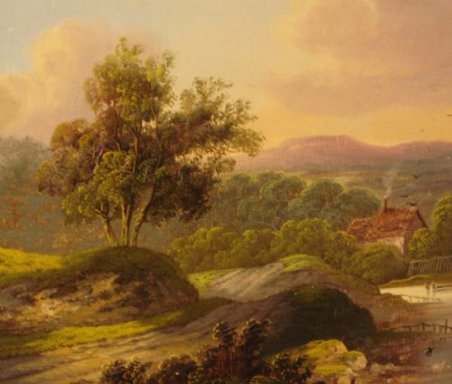 OIL LANDSCAPE BY GEORGE MORRIS SENIOR - ADDITIONAL PHOTO 3