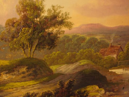 OIL LANDSCAPE BY GEORGE MORRIS SENIOR - ADDITIONAL PHOTO 5