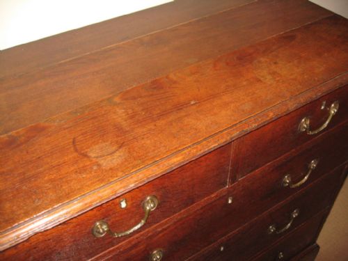 GEORGIAN OAK CHEST OF DRAWERS - ADDITIONAL PHOTO 6