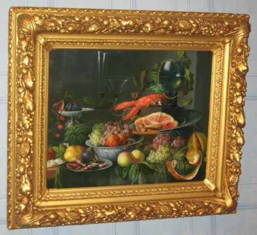 dutch still life oil painting - CATEGORY: ANTIQUE ART - DATED 1890