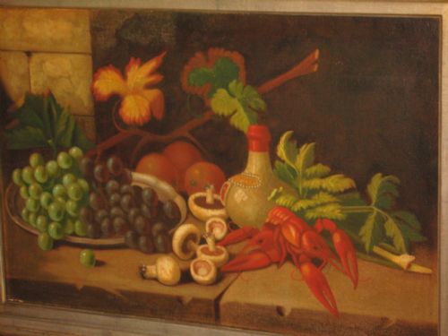 PAIR OF LARGE VICTORIAN STILL LIFE OILS - ADDITIONAL PHOTO 2