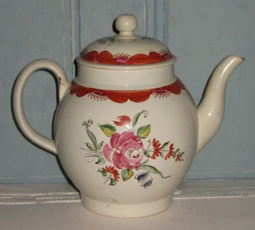EIGHTEENTH CENTURY PEARLWARE TEAPOT - ADDITIONAL PHOTO 2