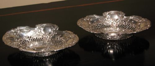 PAIR OF EDWARDIAN SILVER BONBON DISHES - ADDITIONAL PHOTO 5
