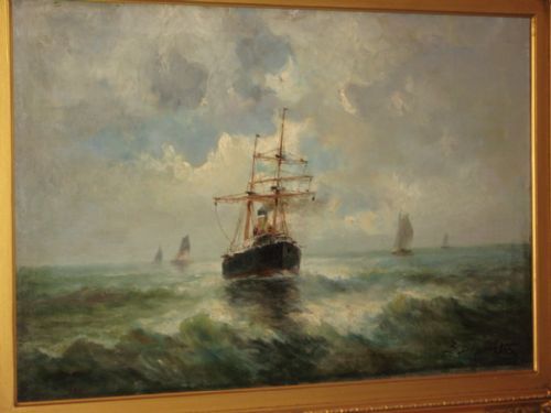 SUPERB PAIR OF MARINE OILS - ADDITIONAL PHOTO 4