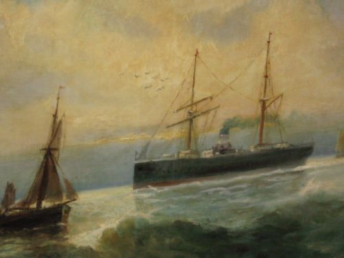 SUPERB PAIR OF MARINE OILS - ADDITIONAL PHOTO 7