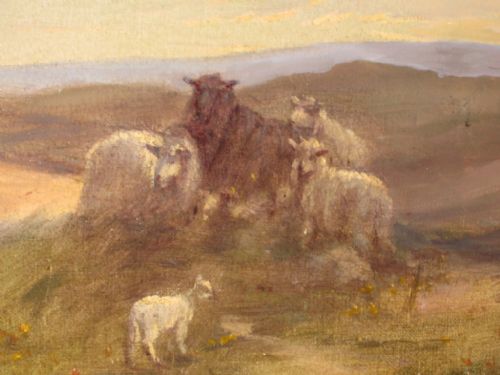 VICTORIAN OIL LANDSCAPE BY HUGH B SCOTT - ADDITIONAL PHOTO 3
