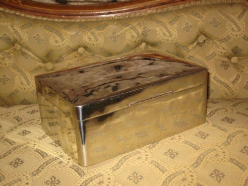 VERY LARGE SOLID SILVER CIGAR BOX - ADDITIONAL PHOTO 2