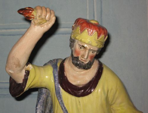 LARGE PEARLWARE FIGURE OF ZEUS - ADDITIONAL PHOTO 1