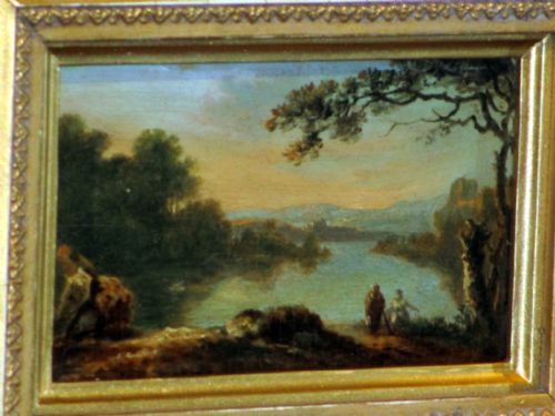 PAIR OF GEORGIAN MINATURE LANDSCAPE OILS - ADDITIONAL PHOTO 4