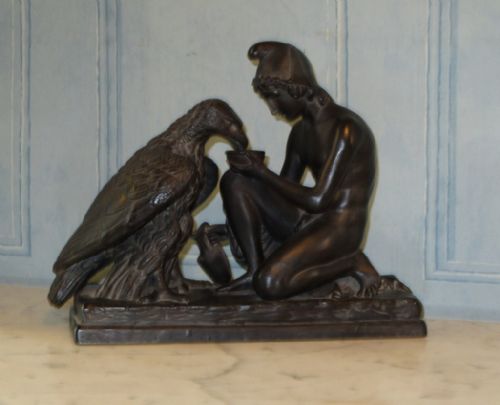 DANISH BASALT FIGURE OF GANYMEDE - ADDITIONAL PHOTO 1