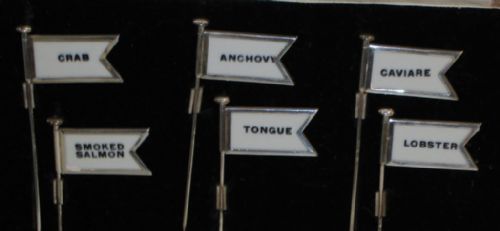 RARE SET OF SOLID SILVER SANDWICH FLAGS - ADDITIONAL PHOTO 3