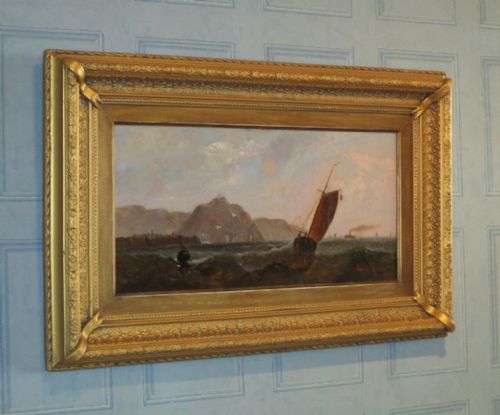 victorian marine oil painting - CATEGORY: ANTIQUE ART - DATED 1880