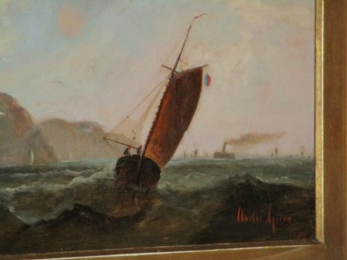VICTORIAN MARINE OIL PAINTING - ADDITIONAL PHOTO 3