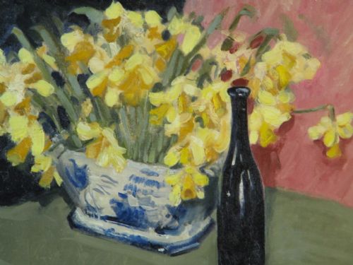 ART DECO PERIOD OIL STILL LIFE - ADDITIONAL PHOTO 4