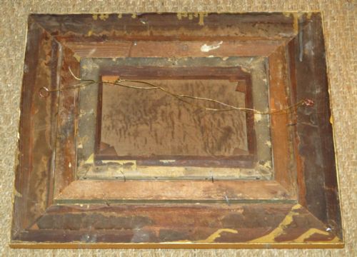 VICTORIAN OIL OF CHURCH WITH FIGURES - ADDITIONAL PHOTO 6