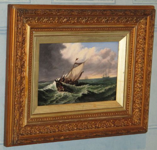 VICTORIAN MARINE SCENE OIL - ADDITIONAL PHOTO 1