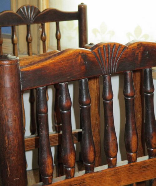 HARLEQUIN SET OF 12 EARLY SPINDLEBACK DINING CHAIRS - ADDITIONAL PHOTO 5