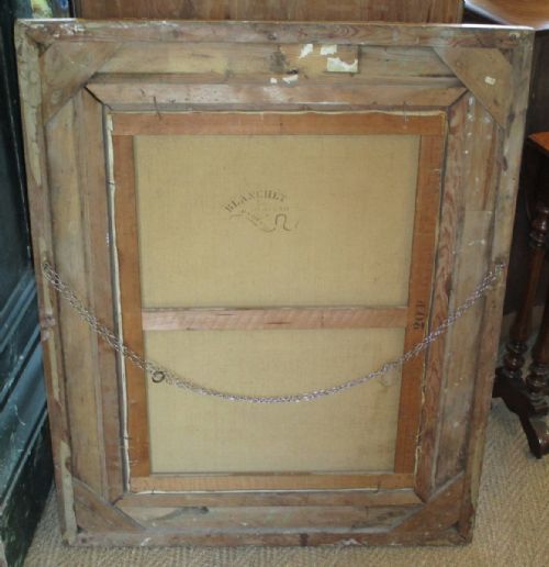 LARGE FRENCH IMPRESSIONIST OIL ROOM SCENE - ADDITIONAL PHOTO 8