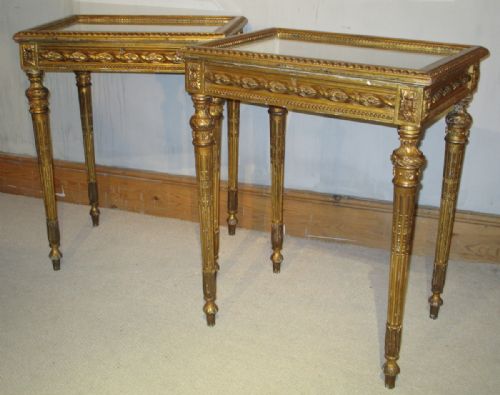 fine pair of gilt bijouterie tables - CATEGORY: ANTIQUE TABLES - DATED 1920
