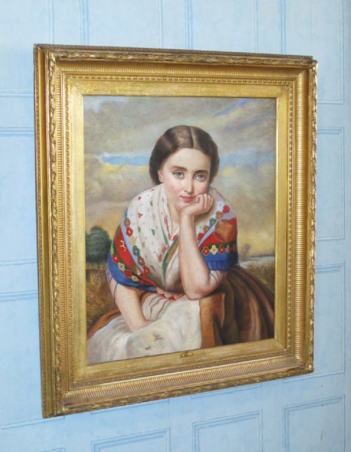 fine oil portrait 'the russian girl' - CATEGORY: ANTIQUE ART - DATED 1930