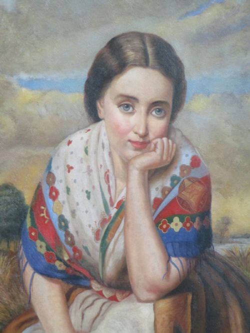 FINE OIL PORTRAIT 'THE RUSSIAN GIRL' - ADDITIONAL PHOTO 4