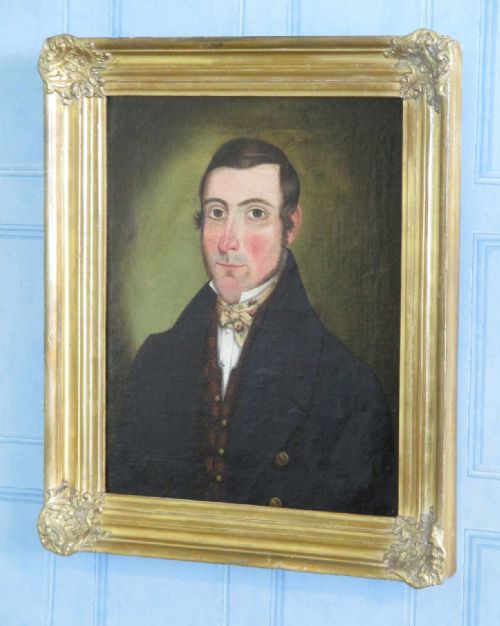 oil portrait of a handsome regency gent - CATEGORY: ANTIQUE ART - DATED REGENCY