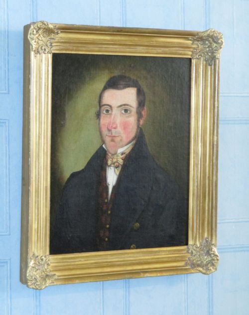 OIL PORTRAIT OF A HANDSOME REGENCY GENT - ADDITIONAL PHOTO 2