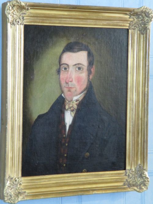 OIL PORTRAIT OF A HANDSOME REGENCY GENT - ADDITIONAL PHOTO 3
