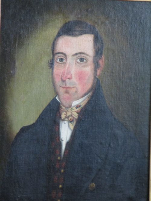 OIL PORTRAIT OF A HANDSOME REGENCY GENT - ADDITIONAL PHOTO 4