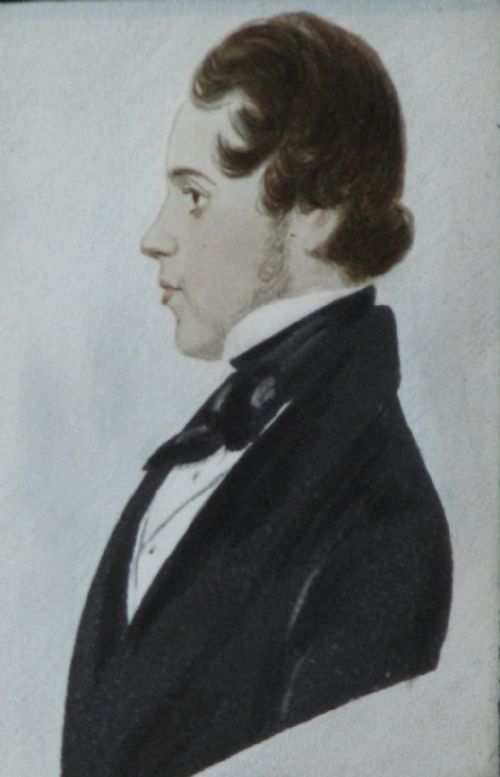 GOOD POST REGENCY WATERCOLOUR PROFILE PORTRAIT - ADDITIONAL PHOTO 4