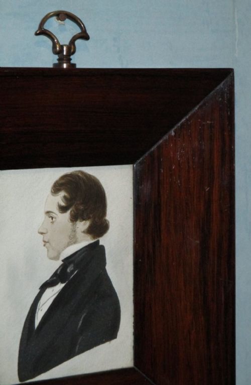 GOOD POST REGENCY WATERCOLOUR PROFILE PORTRAIT - ADDITIONAL PHOTO 5