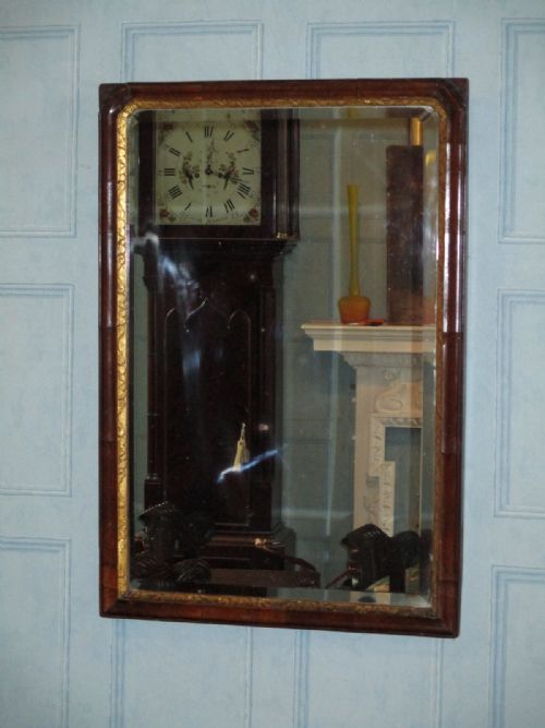 walnut and gilt mirror in georgian style - CATEGORY: ANTIQUE MIRRORS - DATED 1880