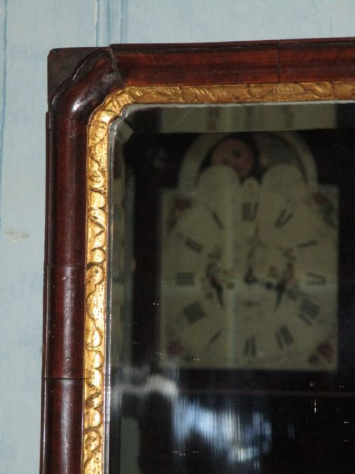 WALNUT AND GILT MIRROR IN GEORGIAN STYLE - ADDITIONAL PHOTO 4