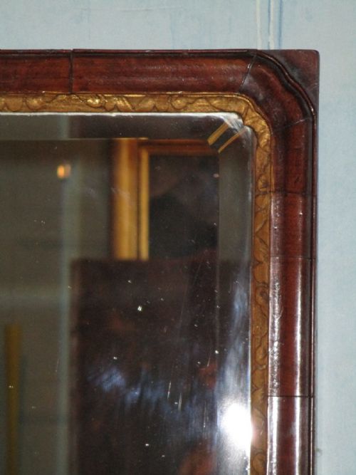 WALNUT AND GILT MIRROR IN GEORGIAN STYLE - ADDITIONAL PHOTO 5