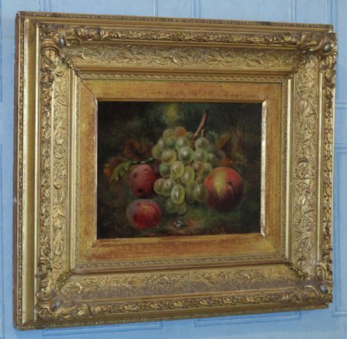 VICTORIAN OIL STILL LIFE OF FRUIT - ADDITIONAL PHOTO 1