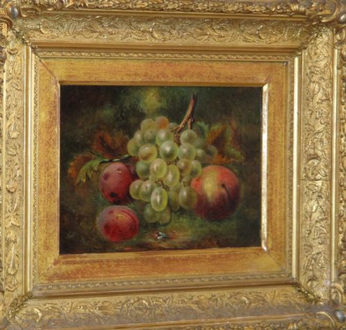VICTORIAN OIL STILL LIFE OF FRUIT - ADDITIONAL PHOTO 2