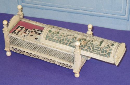 RARE NAPOLEONIC PRISONER OF WAR BONE DOMINOES - ADDITIONAL PHOTO 7