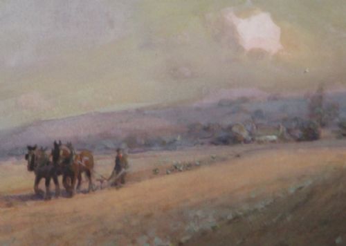 PLOUGHING WATERCOLOUR BY WILLIAM BARTOL THOMAS - ADDITIONAL PHOTO 5
