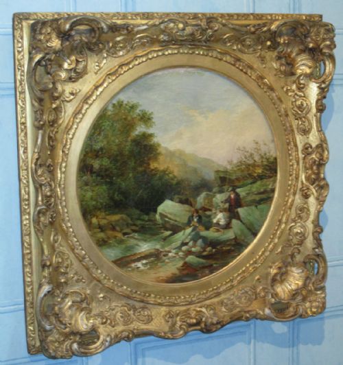 VICTORIAN OIL OF FISHERMEN - ADDITIONAL PHOTO 1