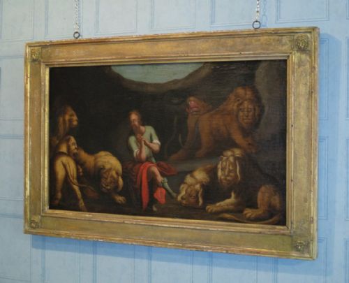 large old master oil painting 'daniel in the lion's den' after rubens - CATEGORY: ANTIQUE ART - DATED 1700