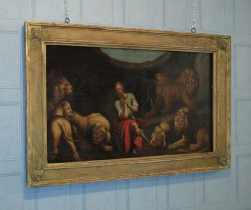 LARGE OLD MASTER OIL PAINTING 'DANIEL IN THE LION'S DEN' AFTER RUBENS - ADDITIONAL PHOTO 1