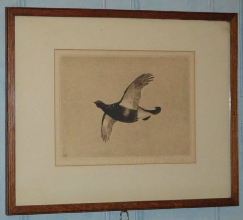 PAIR ETCHING OF GAME BIRDS IN FLIGHT - ADDITIONAL PHOTO 1