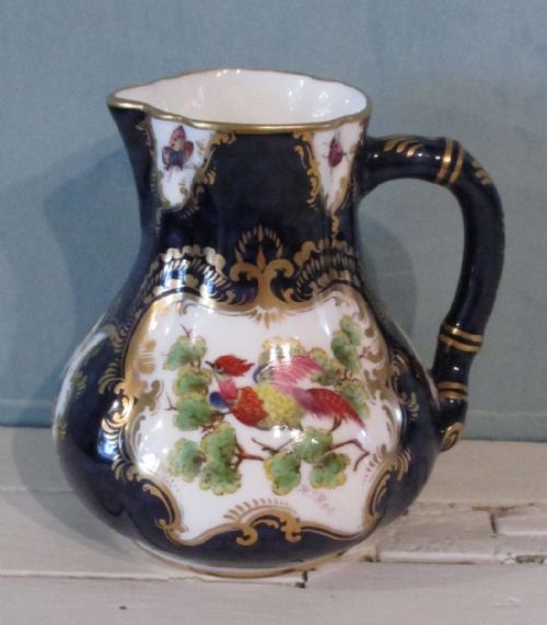 royal worcester jug with blue scale ground - CATEGORY: ANTIQUE JUGS - DATED 1910