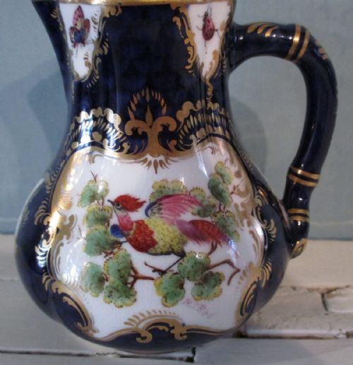ROYAL WORCESTER JUG WITH BLUE SCALE GROUND - ADDITIONAL PHOTO 3