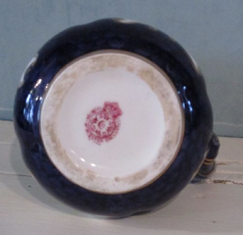 ROYAL WORCESTER JUG WITH BLUE SCALE GROUND - ADDITIONAL PHOTO 7